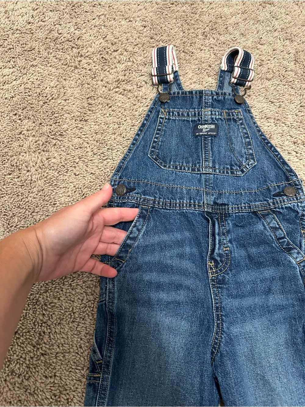 OshKosh Overalls Size 3T Boys Pants Bottoms B'gosh Stretch Strap